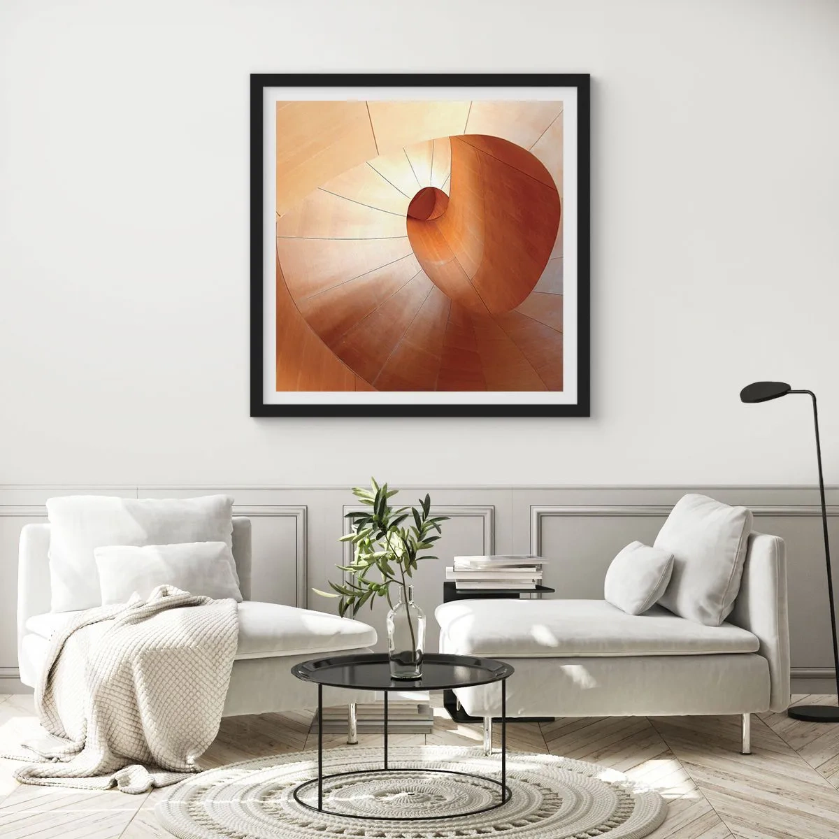 Poster in black frame - Architectural Serpentine - 50x50 cm