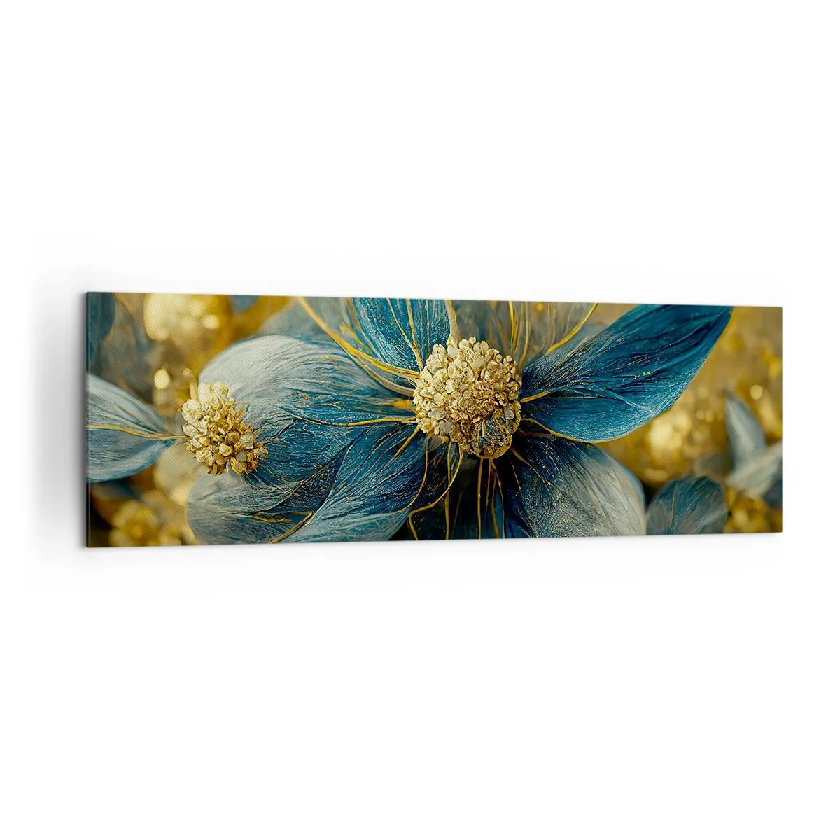 Canvas picture - Blossoming in Gold - 160x50 cm