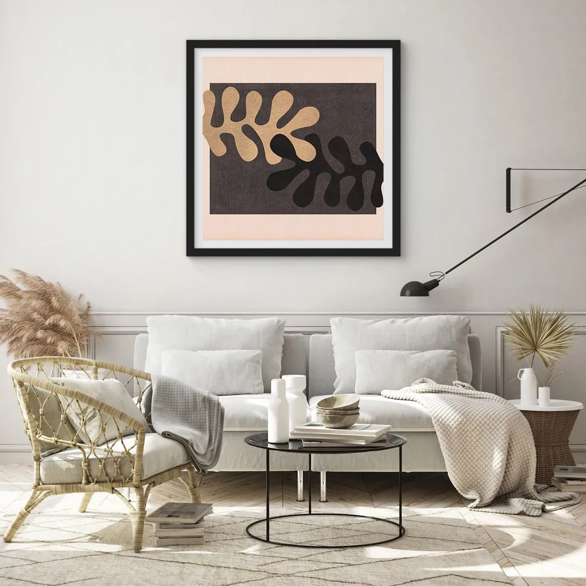 Poster in black frame - Absence and Completion - 40x40 cm