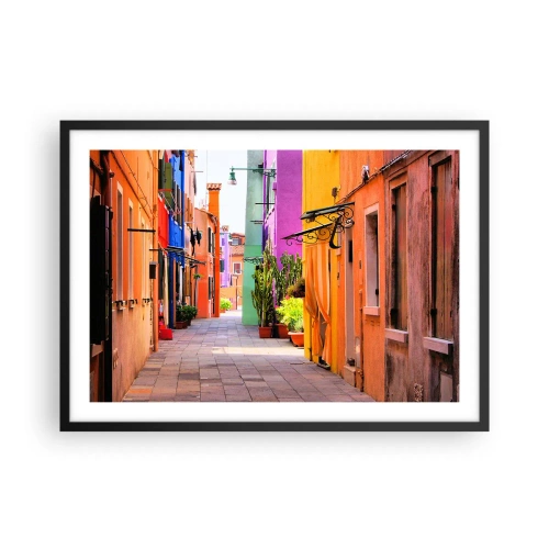 Poster in black frame - Rainbow Alley - 70x50 cm