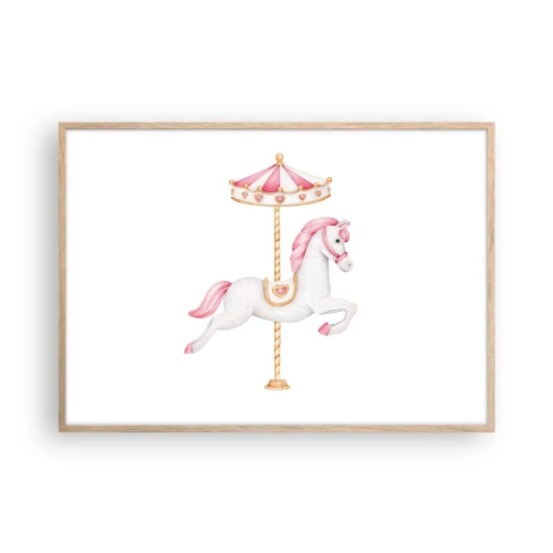 Poster in light oak frame - Off the Hoofs - 100x70 cm