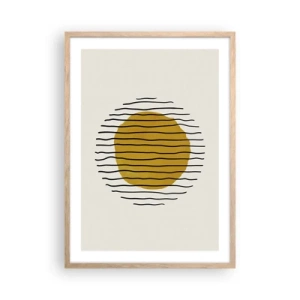 Poster in light oak frame - Abstract Shivering from Heat - 50x70 cm