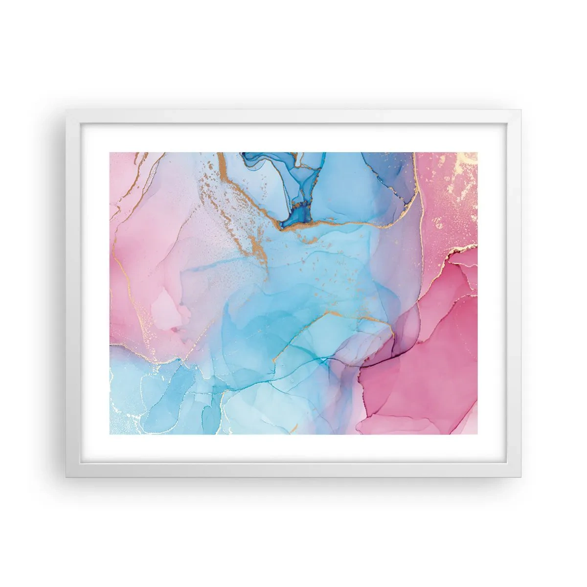 Poster in white frmae - Encounter and Permeation - 50x40 cm