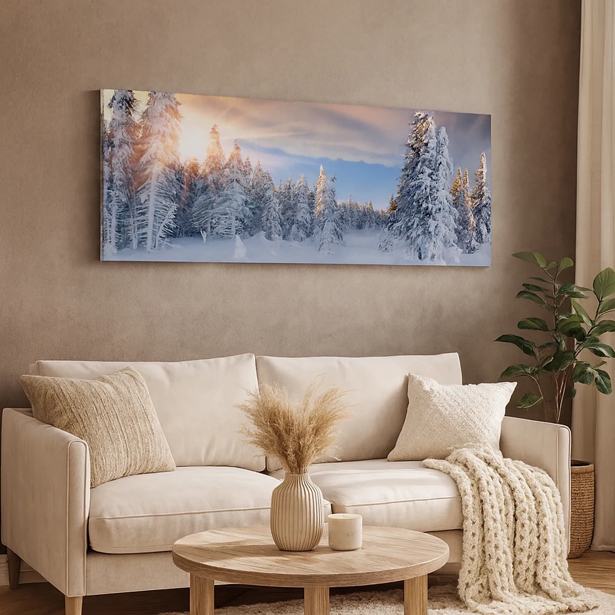 Canvas picture - Snowy Spectacle of Nature - 30x30 cm