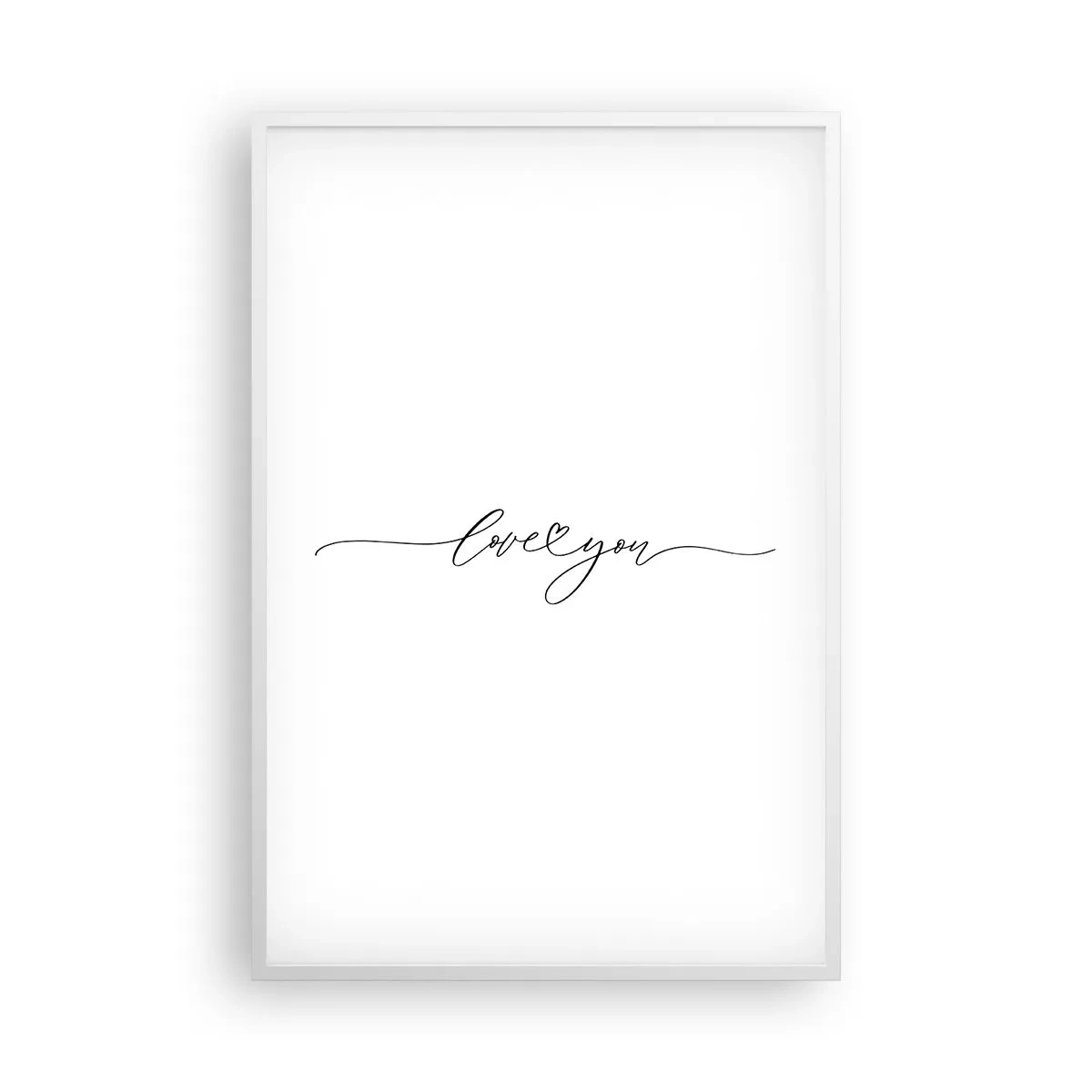 Poster in white frmae - Black on White - 61x91 cm