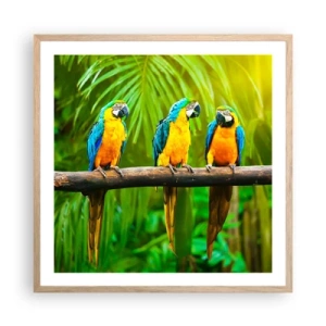 Poster in light oak frame - Did You Hear that She…? - 60x60 cm