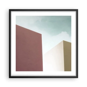 Poster in black frame - Geometry of a Sunny summer - 50x50 cm