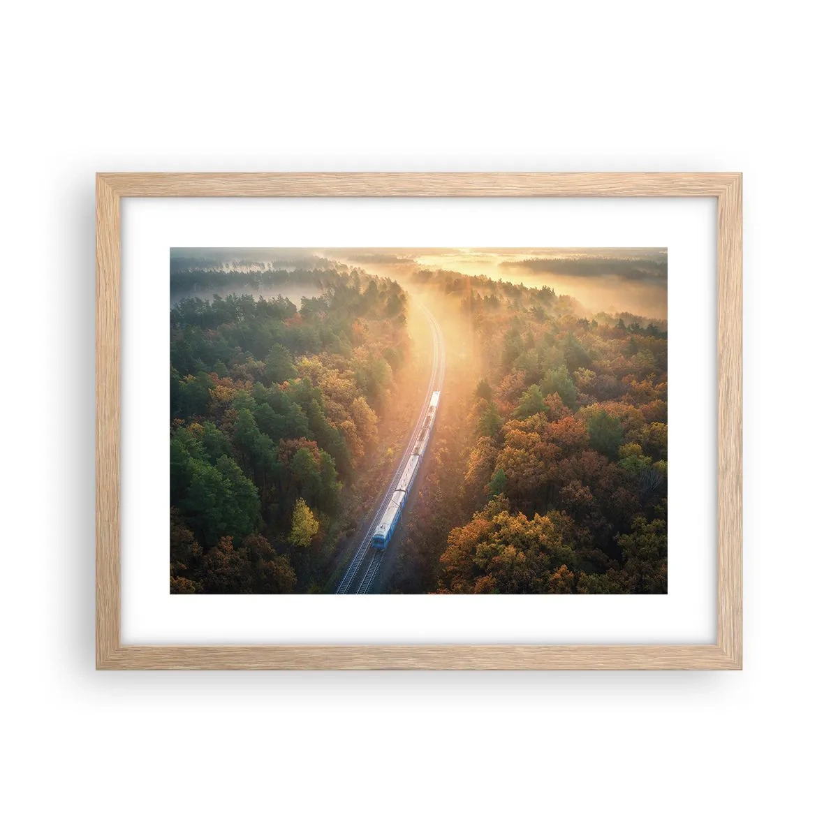 Poster in light oak frame - Autumn Trip - 40x30 cm