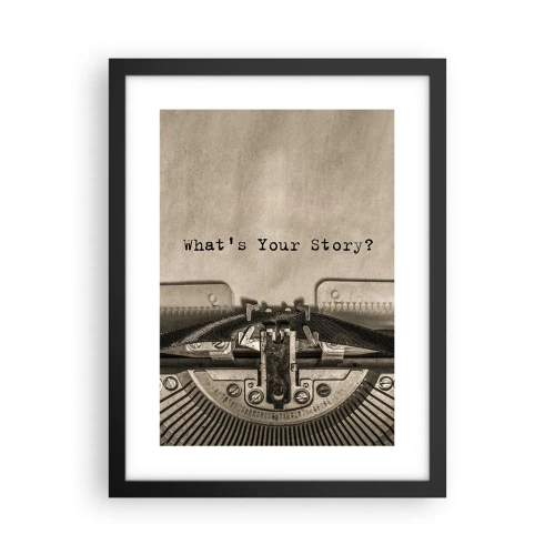 Poster in black frame - Tell Me  - 30x40 cm