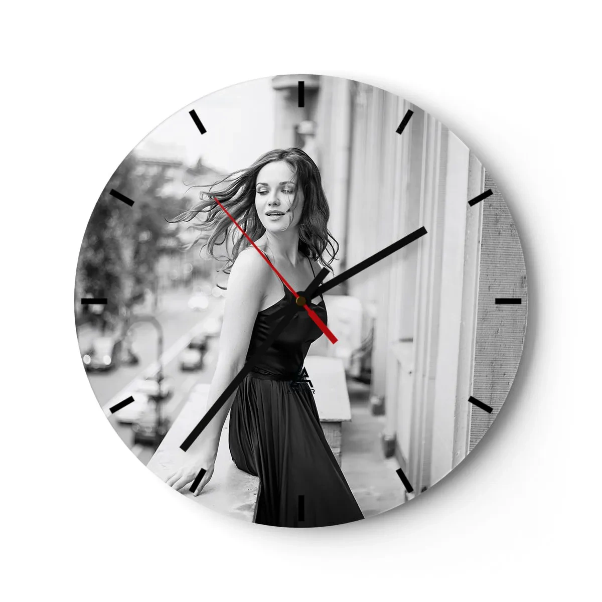 Wall clock - Clock on glass - Certainly a Parisian  - 40x40 cm