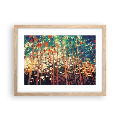 Poster in light oak frame - Secret Life of Leaves - 40x30 cm