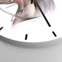 Clock face with lines