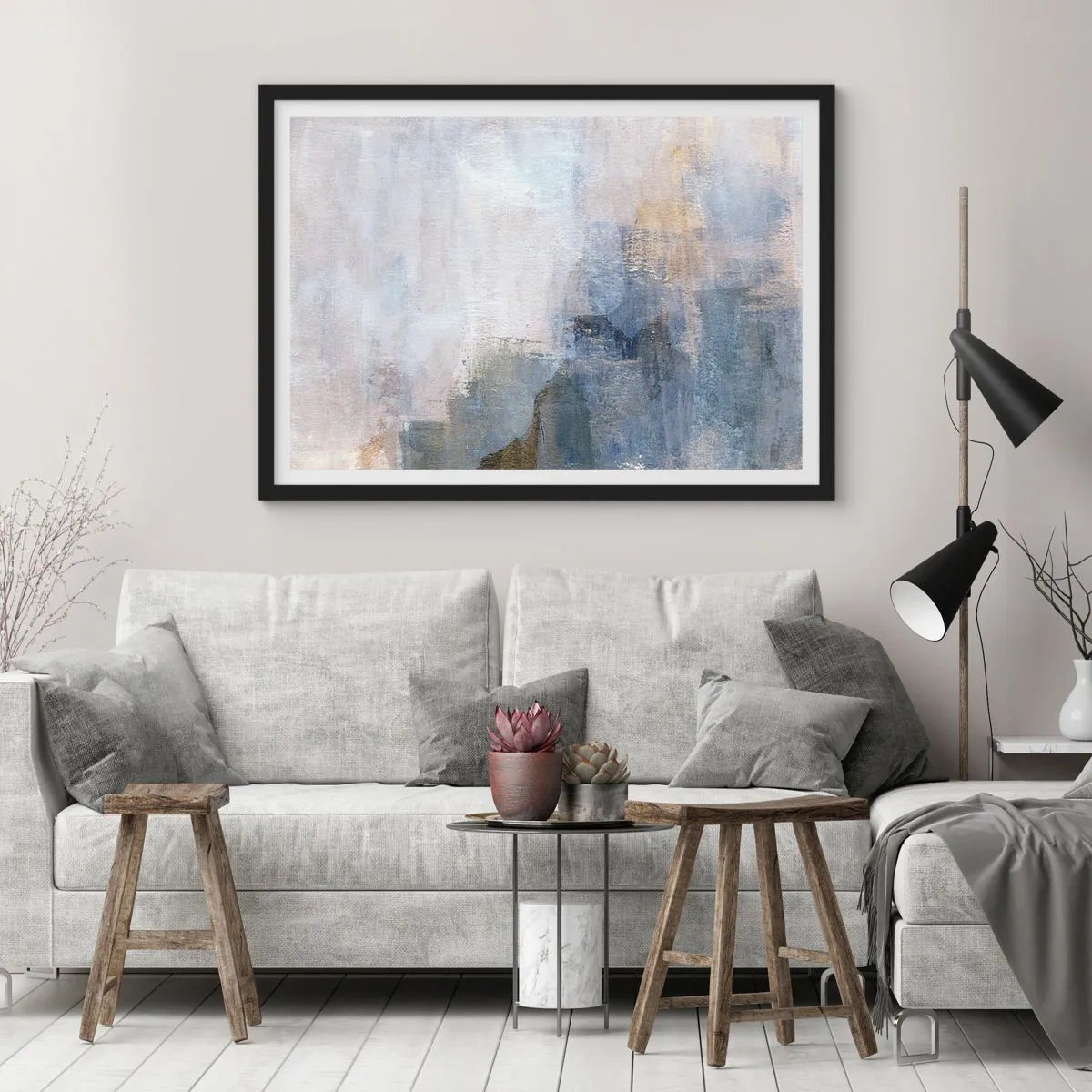 Poster in black frame - Tones and Chords of Colours - 50x40 cm