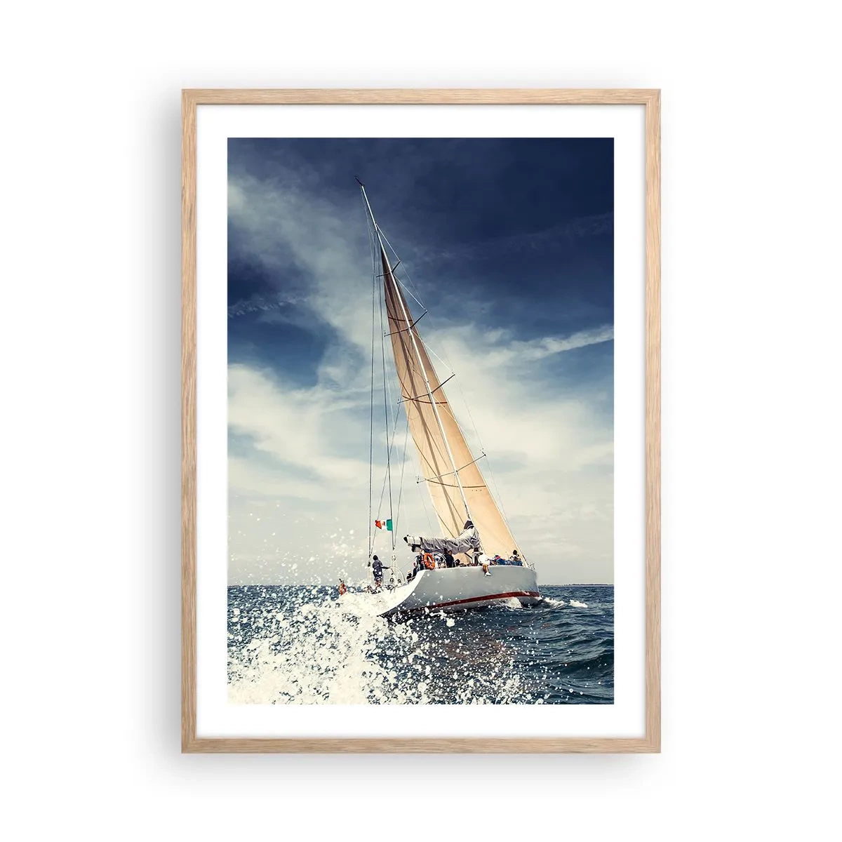 Poster in light oak frame - They Won't Catch Us - 50x70 cm