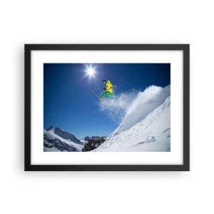 Poster in black frame - Dancing with the Mountains - 40x30 cm