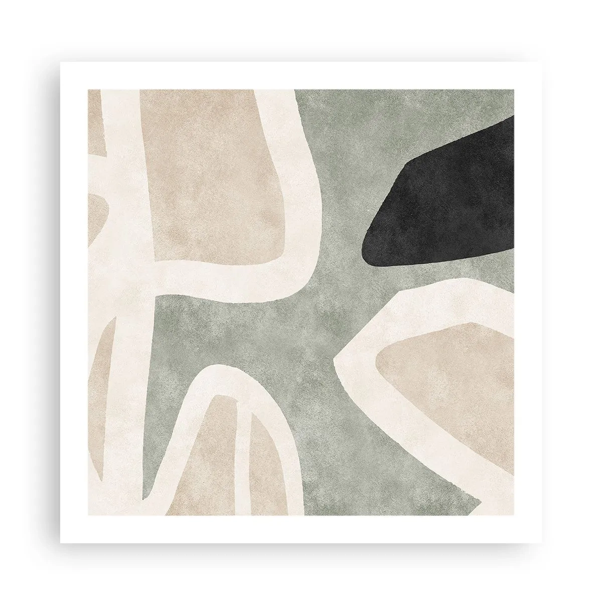 Poster - Composition with a Black Motif - 60x60 cm