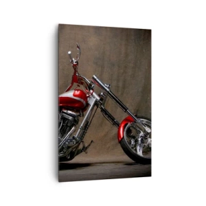 Canvas picture - Red and Silver Beauty - 80x120 cm