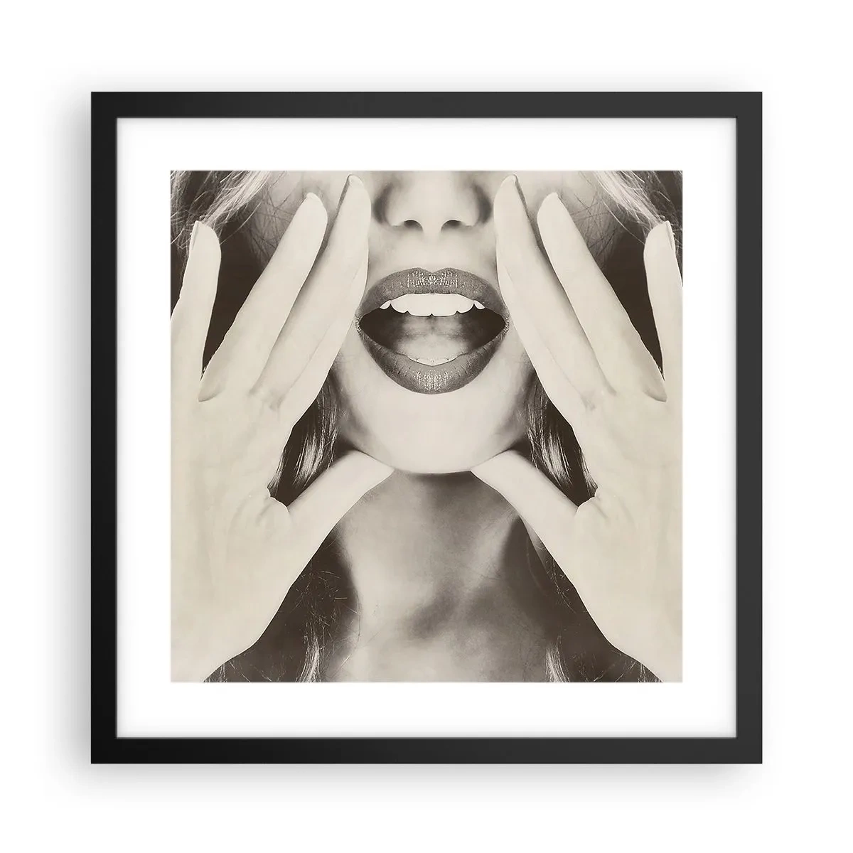 Poster in black frame - Coming! - 40x40 cm