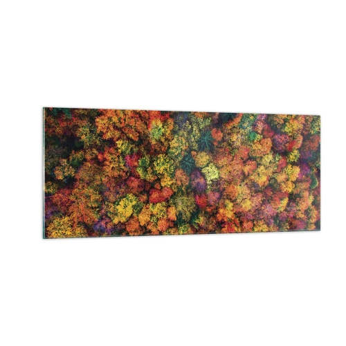 Glass picture - Bouquet of Autumn Flowers - 100x40 cm
