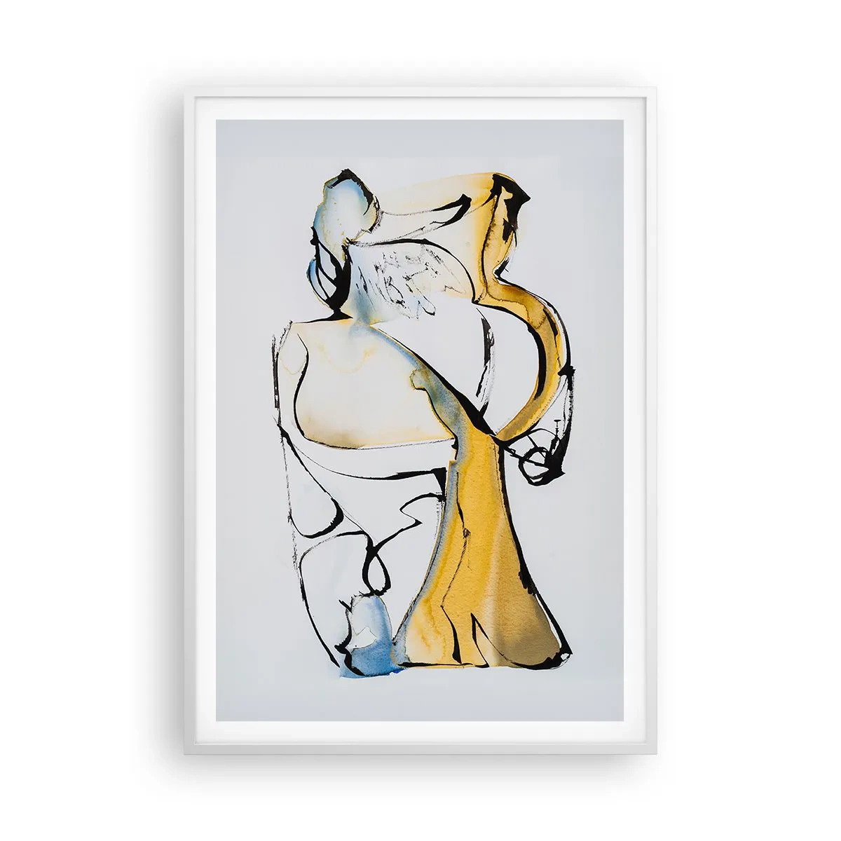 Poster in white frmae - Glass Abstract - 70x100 cm