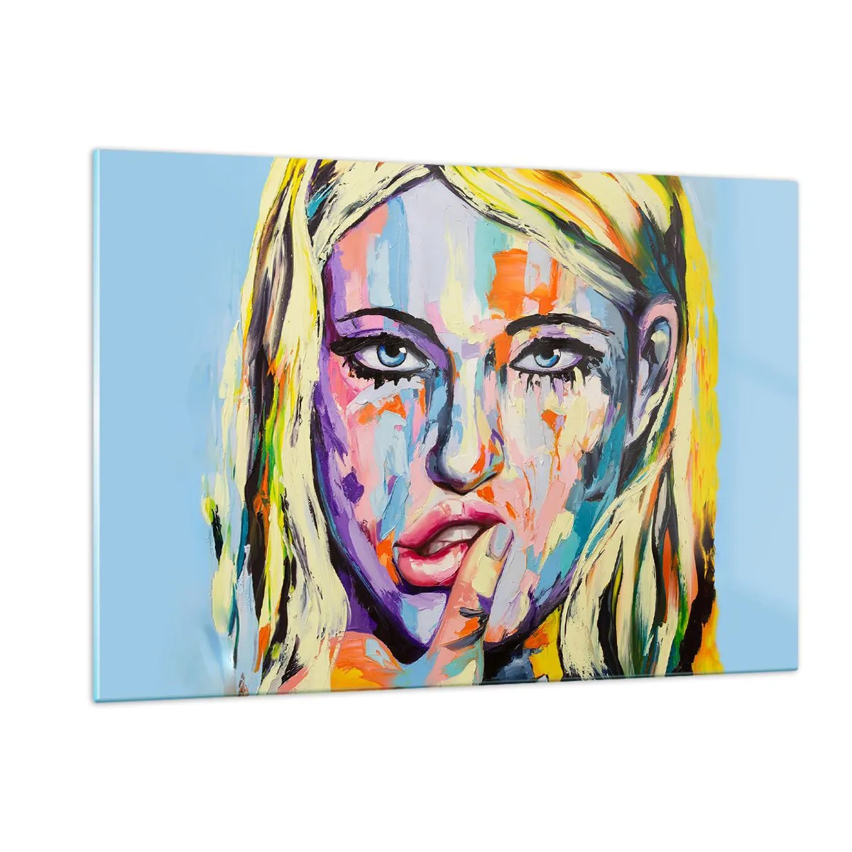 Glass picture - Look Her Straight in the Eyes - 120x80 cm