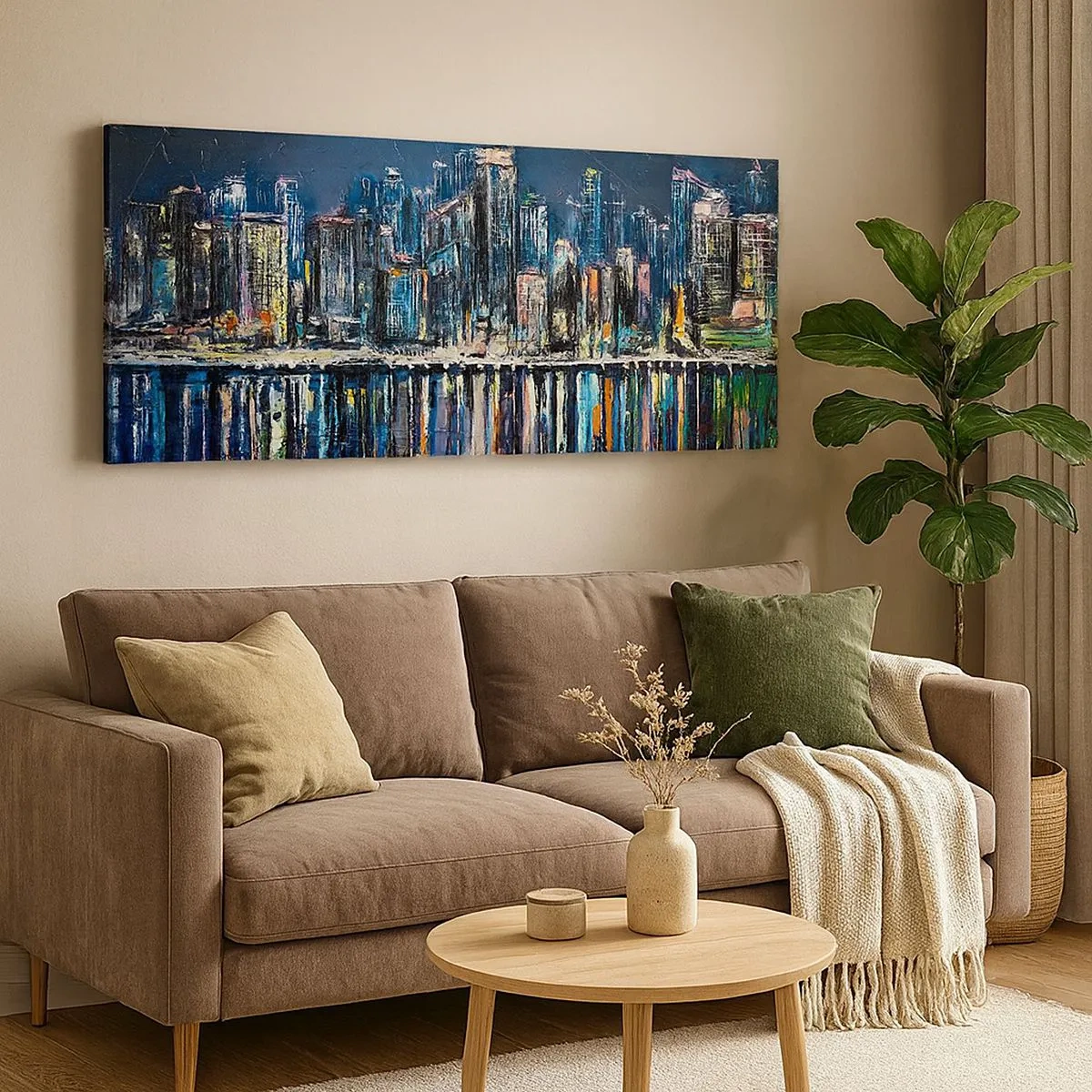 Canvas picture - Cascade Of Lights - 100x40 cm