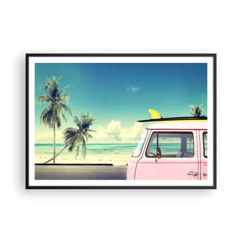 Poster in black frame - Holiday Time - 100x70 cm