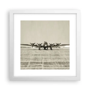 Poster in white frmae - Ready as Always - 30x30 cm