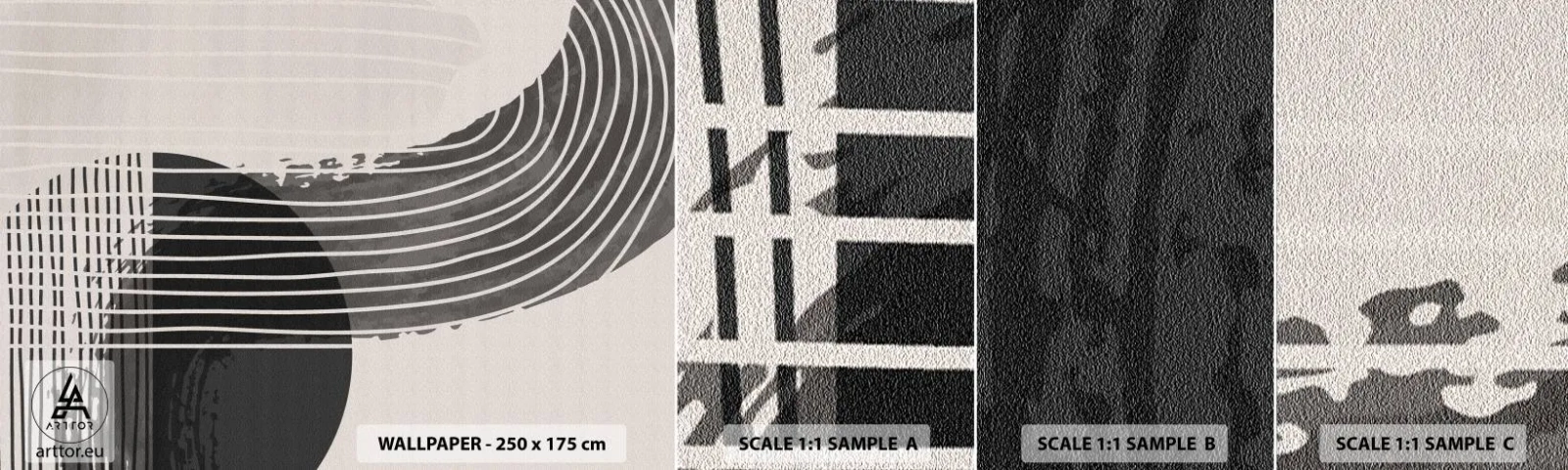 Photo Wallpaper Sample Standard Eco - There and Back - Minimalism, Abstraction, Piece - 100x30 cm