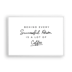 Poster in white frmae - Secret of Success - 100x70 cm