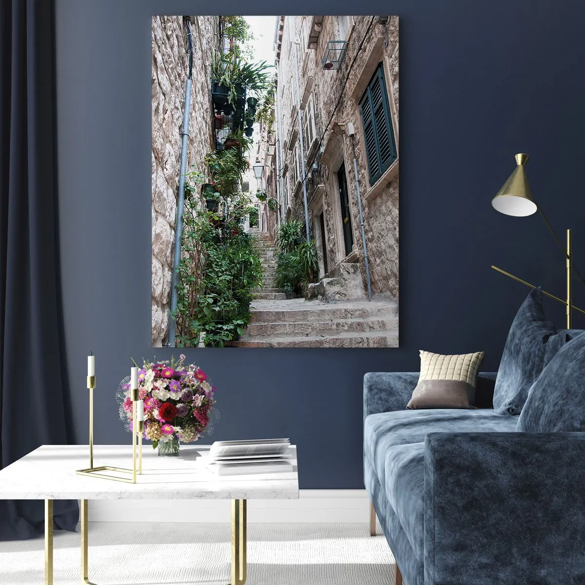 Glass picture - Charm of Old Town - 50x70 cm