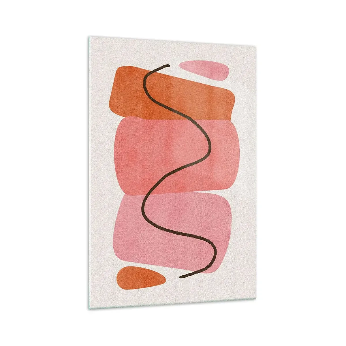 Glass picture - Gentle Movement of forms - 70x100 cm