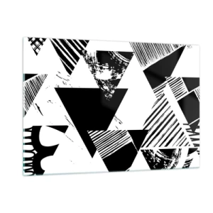 Glass picture - Rain of Triangles - 120x80 cm