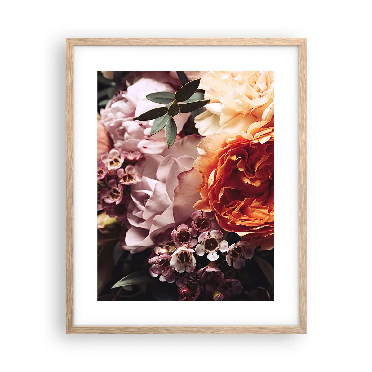 Poster in light oak frame - Wrapped by Beauty - 40x50 cm