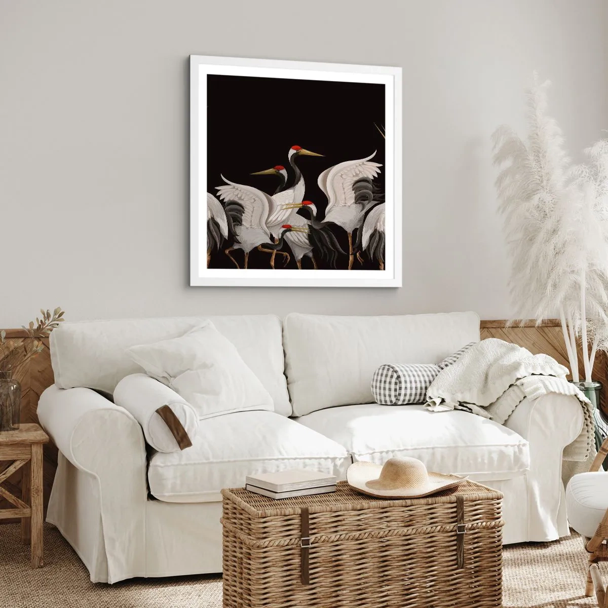 Poster in white frmae - Bird Affairs - 50x50 cm
