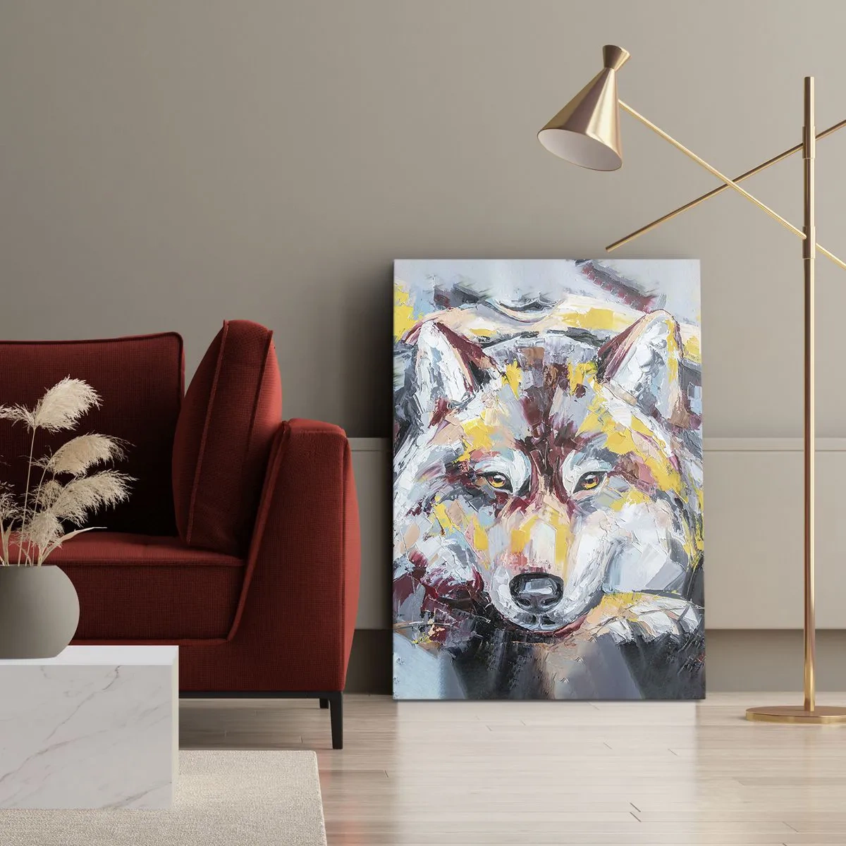 Canvas picture - Wolf Eyes - 50x70 cm