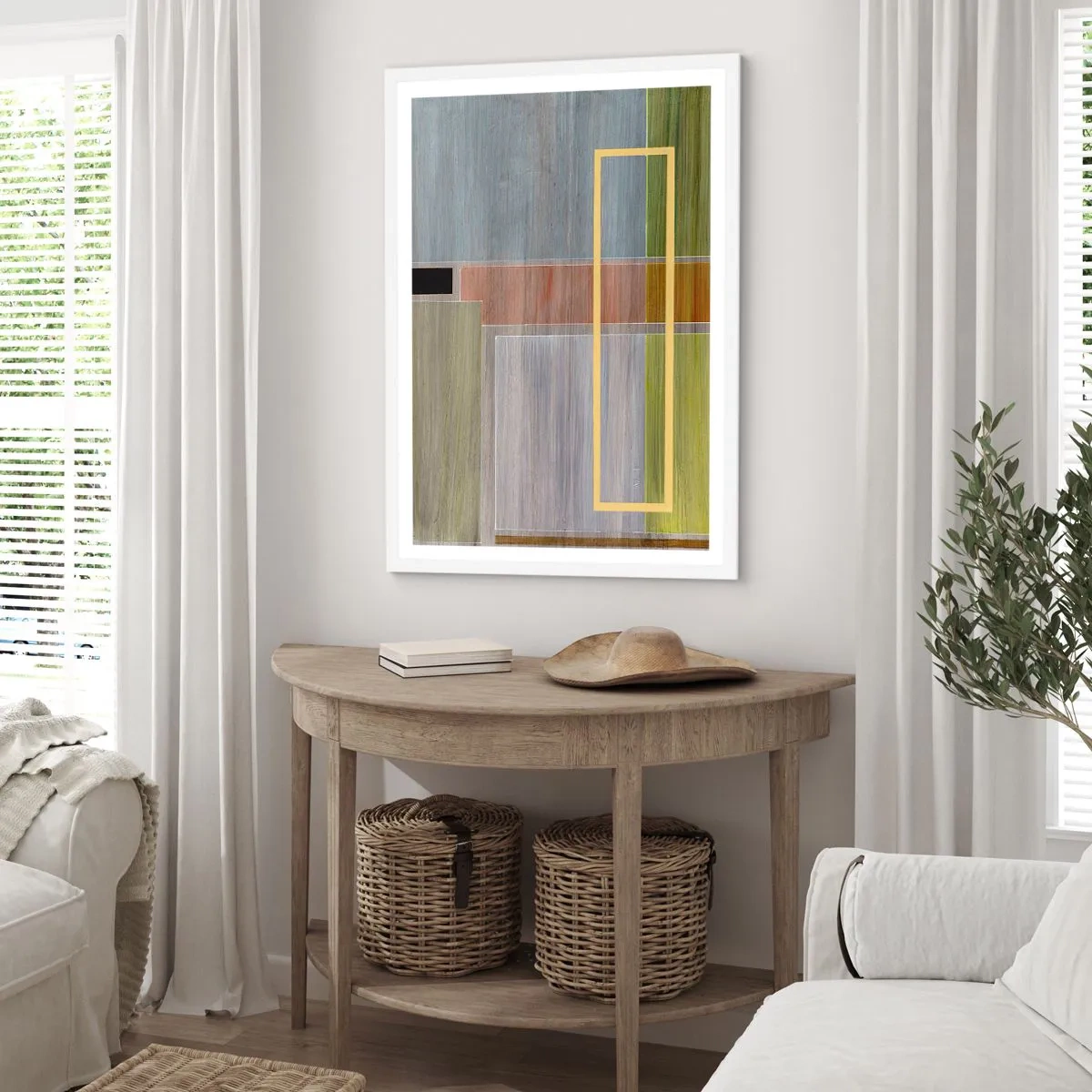 Poster in white frmae - Straight and Calm - 70x100 cm