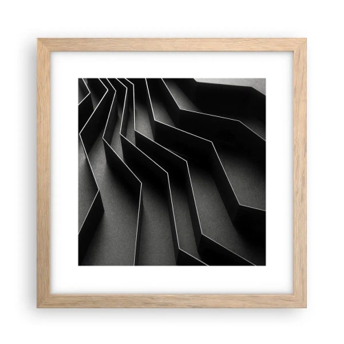 Poster in light oak frame - Spacial Order - 30x30 cm