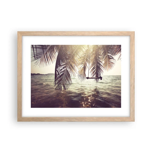 Poster in light oak frame - You Can Dream as Much as You Wish - 40x30 cm