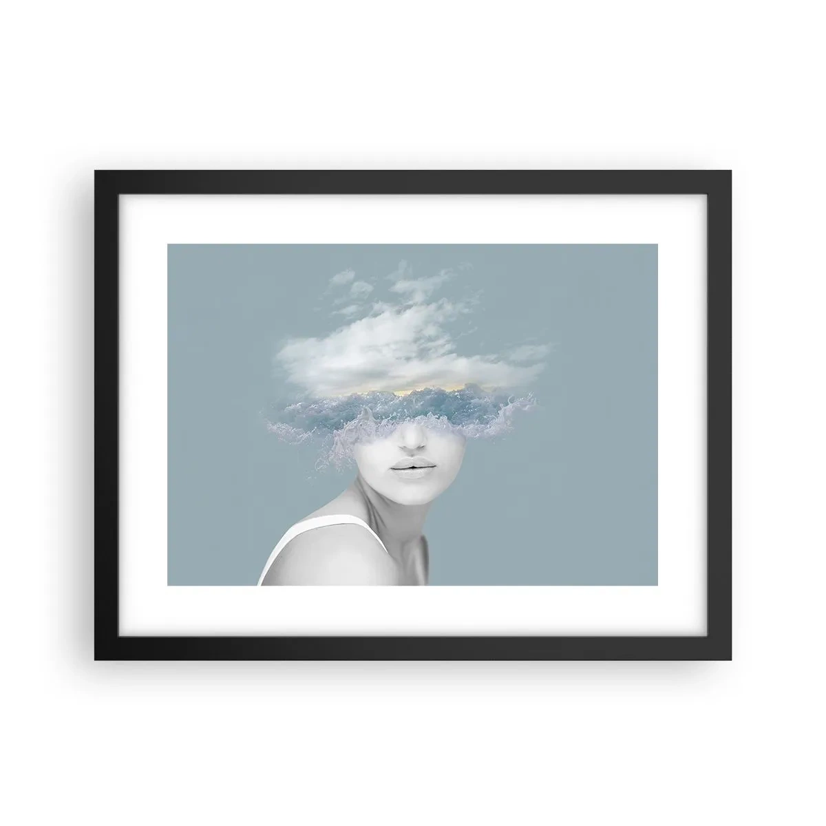 Poster in black frame - With the Head In the Clouds - 40x30 cm