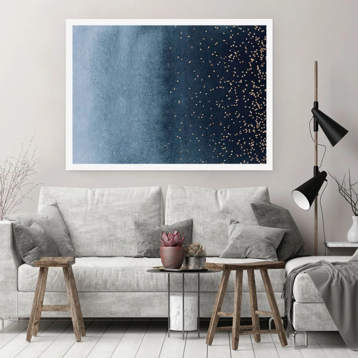 Poster - Composition - Blue Phases - 40x30 cm