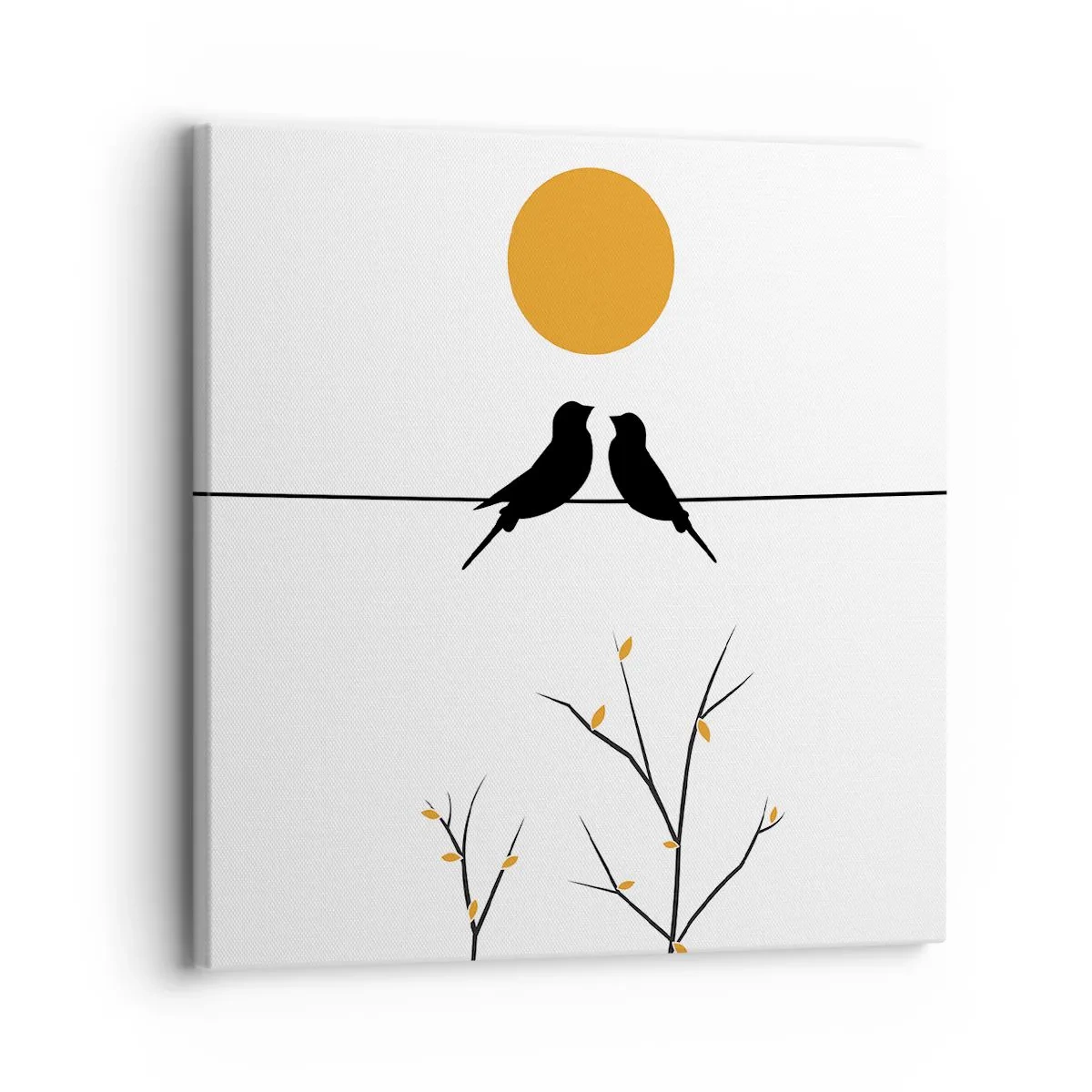 Canvas picture - Nightingale Evening - 30x30 cm