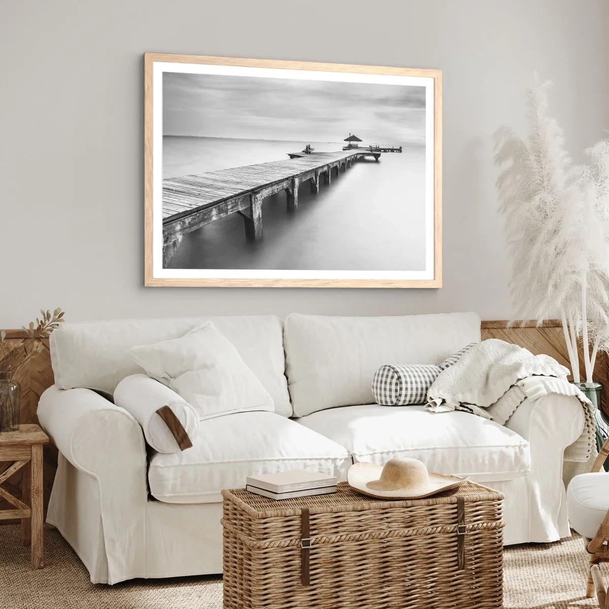 Poster in light oak frame - Into the Distance - 40x30 cm