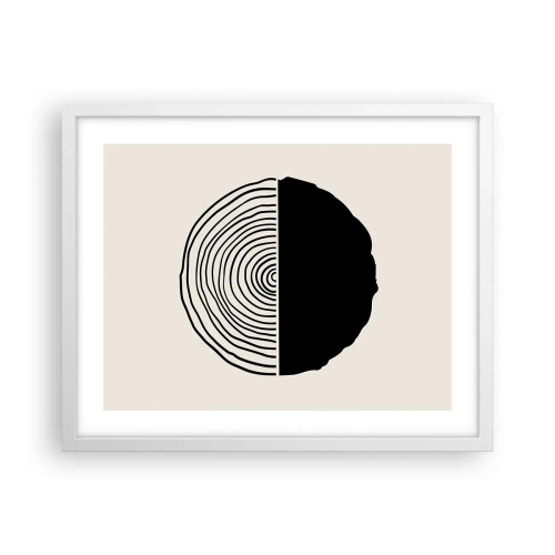 Poster in white frmae - Half-half - 50x40 cm