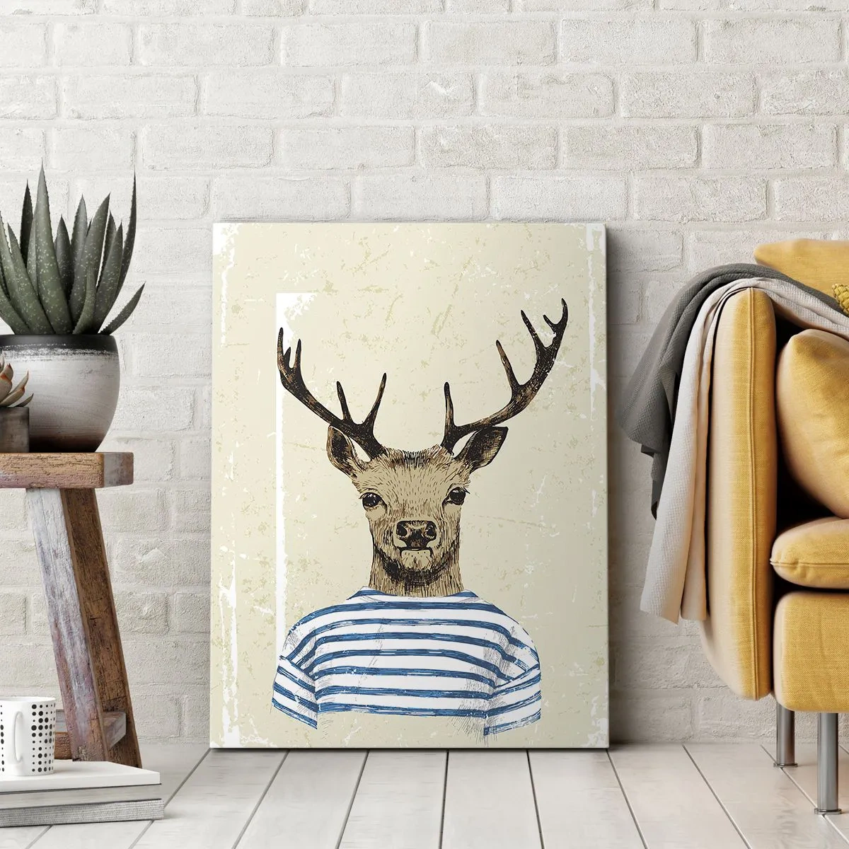 Canvas picture - Becaue I Like Striped T-Shirts - 55x100 cm
