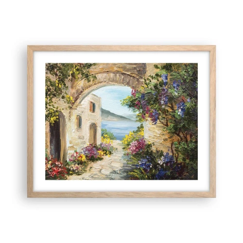 Poster in light oak frame - Charm of a Sea Province - 50x40 cm