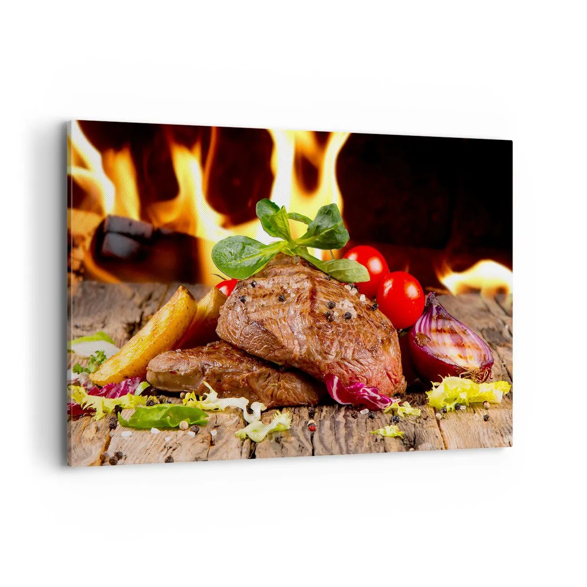 Canvas picture - Smokey Barbecue - 120x80 cm
