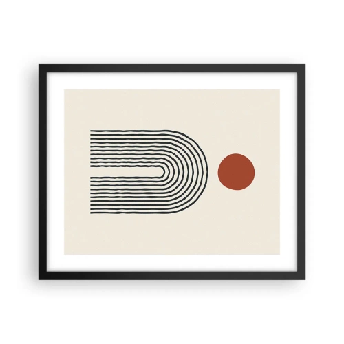 Poster in black frame - Magnetism of Shapes and Colours - 50x40 cm
