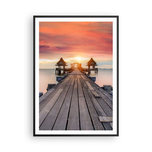 Poster in black frame - Sunset on the East - 70x100 cm