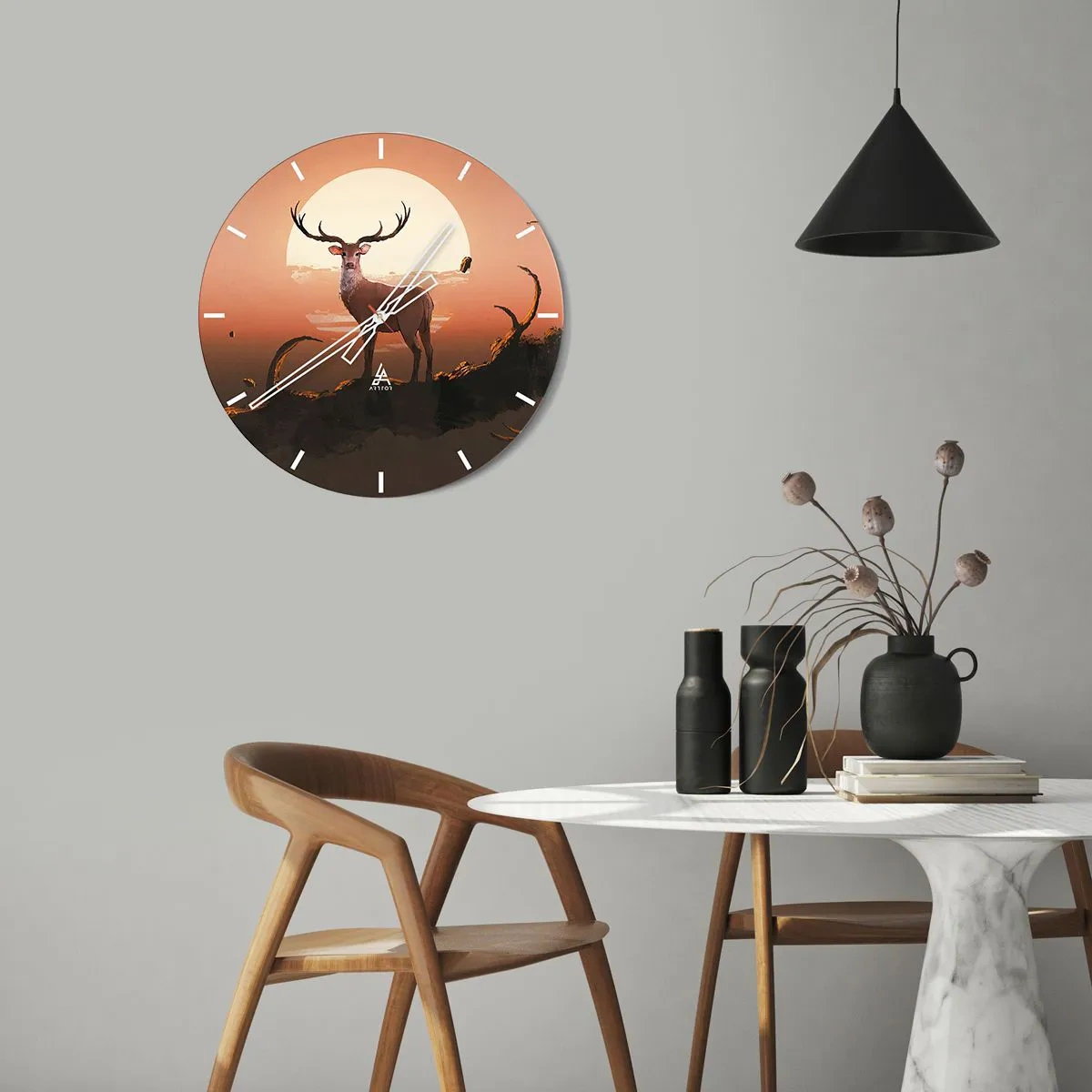 Wall clock - Clock on glass - This Night Is Like No Other - 40x40 cm